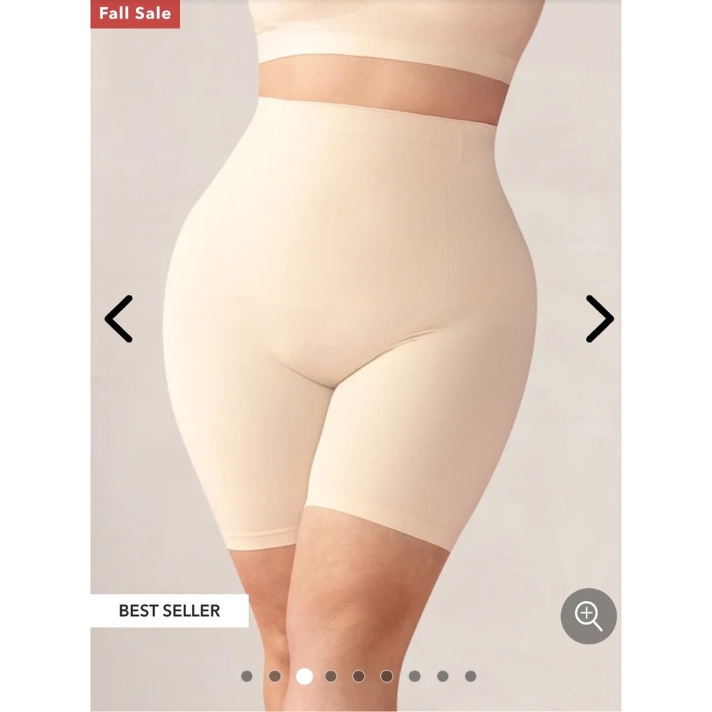 Shapermint Essentials High Waisted Shaper Shorts Beige 4XL 55021 Anti Chafing